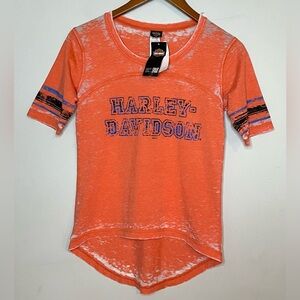 Harley Davidson NEW Womens Burnout Tee Top Sz S